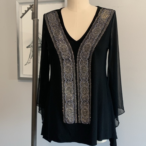 Tops - Vintage Libian Boho Sparkle Shirt